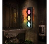 SSNCcNC Creativo Semáforo Apliques de pared LED personalidad Clásico Retro Industrial lámpara de pared Antiguo Arte Iluminación de pared Desván Cuarto sala de estar Con control remoto