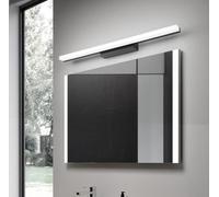 SSNCcNC Lámpara LED de Espejo Luz de Espejo de Baño Luz de baño Luz de la vanidad 6000k blanco frío Impermeable Anti niebla acero inoxidable Aplique Espejo Baño Luz de maquillaje,Negro,60cm