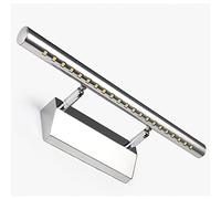 SSNCcNC LED Lámpara de Espejo con interruptor Los 40cm Lámpara de baño Luz de baño 5W 6000k blanco frío Impermeable 180 ° ajustable acero inoxidable Aplique Espejo Baño Luz de Espejo de Baño