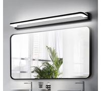 SSNCcNC LED Lámpara de Espejo negro Los 40cm 9W Lámpara de baño Luz de baño 6000k blanco frío Impermeable Anti niebla acrílico Lámpara de espejo Cuarto de baño Aplique Espejo Baño Luz de maquillaje