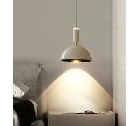 SSNCcNC LED Nórdico Lámpara colgante Moderno Mesilla de noche Minimalismo Lámparas colgantes 3000K dormitorio Salón Ø25*22cm,blanca