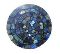 SSOPTMCB 1 Disco de Cristal Cuarzo feldespato 10-12 cm, Piedra Azul Claro Luna Gemstone Stone