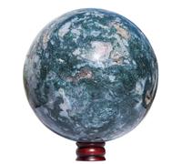 SSOPTMCB 1 Esfera de Cristal ágata musgosa 500-600 g for decoración del hogar y la Oficina Gemstone Stone