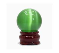 SSOPTMCB 1 Pieza de 5 cm Cuarzo Verde Ojo Gato Bola Cristal Piedra Preciosa Esfera Gemstone Stone