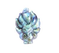 SSOPTMCB 1 Pieza de 5 cm feldespato tirado, Estatua Zorro Nueve Colas, Adorno for el hogar y la Oficina, baratija, decoración del, Regalo Gemstone Stone