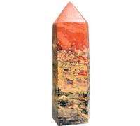 SSOPTMCB 1 Pieza de 750-800 g Punta Varita Torre Cristal obelisco Cuarzo Jaspe Rojo Gemstone Stone