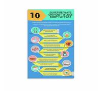 SSOPTMCB 10 Key Principles for Active Living Chart Educational Poster Canvas Wall-Art Decor for Gym Office Home(Unframed,16x24inch(40x60cm))