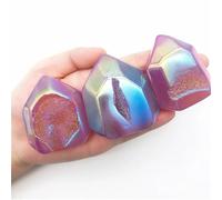 SSOPTMCB 1pc Agate Aura Electroplating Point Stones Crafts Making Ornaments Quartz Crystals Home Decor Gemstone Stone