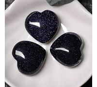 SSOPTMCB 1pc Heart-Shaped Crystal, Home Decoration Aura Gemstone DIY Jewelry Stone (Color : Blue Sand) Gemstone Stone