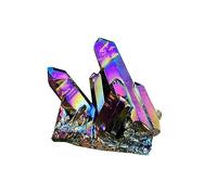 SSOPTMCB 1PC Rainbow Aura Titanium Quartz Crystal Cluster Stones Ornaments (Size : 80-100g) Gemstone Stone