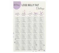 SSOPTMCB 30 Day Fitness Challenge for Core Strength Workout Calendar and Progress Chart Motivational Home Gym Poster(Unframed,16x24inch(40x60cm))
