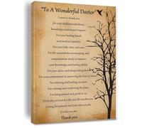 SSOPTMCB A Wonderful Doctor Poem Canvas Print Appreciation Gift for Doctors Home Office Decor(Unframed,08x12inch(20x30cm))