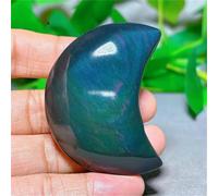 SSOPTMCB Adorno de Escritorio Piedra Lunar obsidiana arcoíris 20-50 g Gemstone Stone