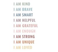 SSOPTMCB Affirmations Canvas Wall-Art for, I Am Kind Brave Inspirational Quotes for Nursery Classroom, Educational Motivational Decor(Unframed,16x24inch(40x60cm))