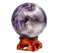 SSOPTMCB Amethyst Ball Sphere Purple Decorative Stone Orb Crystal Prop Ornament for Feng Shui Divination Fortune Home Office Desk Decor,50~55mm Gemstone Stone