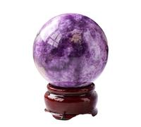 SSOPTMCB Amethyst Crystal Ball Lepidolite Purple Mica Quartz Sphere Gemstone Balls for, Home Decoration,65mm Gemstone Stone