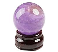 SSOPTMCB Amethyst Crystal Ball Quartz Sphere,Elegant Feng Shui and Halloween Decor for Office or Home,1Pc Stone,28~33mm Gemstone Stone