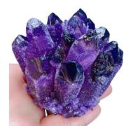 SSOPTMCB Amethyst Crystal Rock Cluster Stones Geode Display for Home Office Decoration,300-400g Gemstone Stone