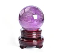 SSOPTMCB Amethyst Crystal Stone Spheres,Purple Quartz Ball,Living Room Foyer Home Decor, Office Decorations, Fengshui Balls,4.5cm Gemstone Stone