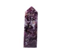 SSOPTMCB Amethyst Crystals Wands Crystal Purple Mica Single Pointed Four-Sided Column Stone Home Decor Collection Gift,4~5cm Gemstone Stone
