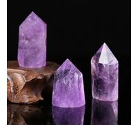 SSOPTMCB Amethyst Quartz Crystal Dot Stick Obelisk Home Decor Ornament (Size : 5-6cm) Gemstone Stone