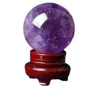 SSOPTMCB Amethyst Sphere Ornaments Purple Crystal Ball Orbs for Home Decor, Tabletop Accent, Shelf Display, Living Room Bedroom Centerpiece,60mm Gemstone Stone