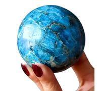 SSOPTMCB Apatite Quartz Crystal Ball,Blue Crystals Sphere Specimens, Gemstone Collection,Home Office Decoration,5~5.5cm Gemstone Stone