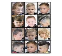 SSOPTMCB Barber Shop Haircuts Poster Mens Haircut Canvas Wall-Art Print Modern Home Decor Fashion Hair Styles(Framed,08x12inch(20x30cm))