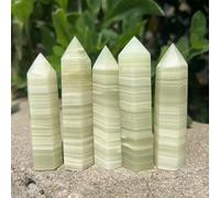 SSOPTMCB Beautiful Light Color Quartz Points Caribbean Calcite Crystal Tetrahedral Column Home Decor (Size : 1pcs) Gemstone Stone