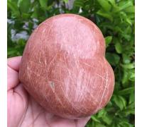 SSOPTMCB Beautiful Orange Moonstone Crystal Heart Shaped Stones Decor Gift (Size : 6.5-7cm) Gemstone Stone