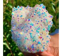 SSOPTMCB Beautiful Quartz Crystal Rainbow Titanium Cluster Ornaments (Size : 350-400g) Gemstone Stone