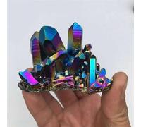 SSOPTMCB Beautiful Rainbow Quartz Crystal Titanium Bismuth 1pc (Size : 90-110g) Gemstone Stone