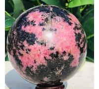 SSOPTMCB Beautiful Rhodonite Quartz Crystal Ball Reike Ornaments (Size : 600-650g) Gemstone Stone