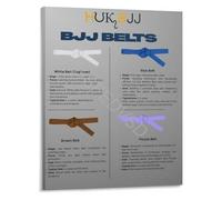 SSOPTMCB BJJ Belt Order and Rank Progression Guide Brazilian Jiu-Jitsu Reference Poster Grappling Wall-Art for Dojo Home Decor(Unframed,16x24inch(40x60cm))