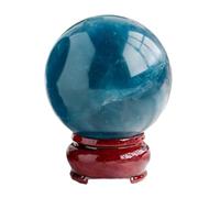 SSOPTMCB Blue Fluorite Crystal Ball Decorative Gemstone Sphere Ornaments Divination Home Decoration for Wedding Party Room Office,40~50mm Gemstone Stone