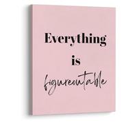 SSOPTMCB Boho Everything is Figureoutable Poster, Inspirational Wall-Art for Home Office and Office(Framed,16x24inch(40x60cm))
