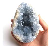 SSOPTMCB Celestite Crystal Druzy Cluster Sky Blue Geode Home Decor Ornaments (Size : 100-150g) Gemstone Stone