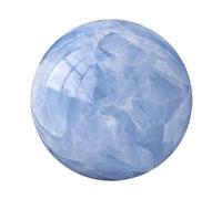 SSOPTMCB Celestite Quartz Crystal Sphere, Gemstone Ball with Wooden Stand,Photography Prop Fortune Telling for Divination Art Decor,6~7cm Gemstone Stone