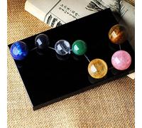 SSOPTMCB Chinese Obsidian Seven-Star Array Pi Yao/Pi Xiu Wealth Porsperity Statue,Attract and Luck Ball Best Decoration for Office Or Home,F Gemstone Stone