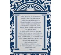 SSOPTMCB Christian Inspirational Wall-Art: The Prayer of St. Francis Serenity Canvas Print, Vintage Religious Decor for Living Room(Unframed,12x18inch(30x45cm))