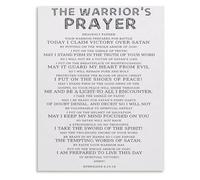 SSOPTMCB Christian Prayer Wall-Art Canvas Poster Gods Armor for Bedroom Living Room Home Decor(Framed,12x18inch(30x45cm))