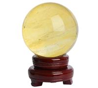 SSOPTMCB Citrine Ball Trendy Gifts Office Decorations Table Centerpieces Crystal Globe Feng Shui Sphere Prop Ornament Exquisite,4~5cm Gemstone Stone