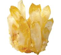SSOPTMCB Citrine Crystal Cluster Geode Stone Yellow Clusters for Home&Office Decoration Fengshui,610-700g Gemstone Stone