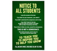 SSOPTMCB Classroom Management Poster High School Rules Behavior Expectations for Teachers Classroom Decor Cool Motivational Wall-Art(Unframed,16x24inch(40x60cm))