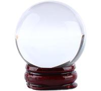 SSOPTMCB Clear Crystal Ball Asian Rare Quartz Magic Sphere with Stand Base,White ball-150mm Gemstone Stone