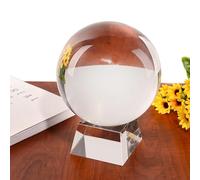 SSOPTMCB Clear Crystal Ball with Stand Fortune Teller Mystical Quartz Photography Props FengShui Divination Spheres Decorative Glass,A-10cm Gemstone Stone