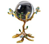 SSOPTMCB Clear Crystal Ball with Stand, Modern Art Ornament, Interior Design TV Cabinet Crafts for Living Room Home Decoration Gemstone Stone