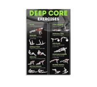 SSOPTMCB Core Exercises Poster, Ab Workout Chart & Guide, Fitness Wall-Art for Gym, Home Gym, Workout Room(Unframed,12x18inch(30x45cm))