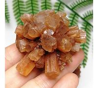 SSOPTMCB Cristal natural en bruto, 1 pieza de cristal de aragonita roja natural, adornos de racimo de piedra rugosa, decoración del hogar, cristales de reiki (color: como se muestra, tamaño: 30-40 g)