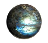 SSOPTMCB Crystal Ball, Labradorite Ornaments, Gray Moonstone Rough Stone Polished Seven-Star Array Feng Shui Home,70mm Gemstone Stone